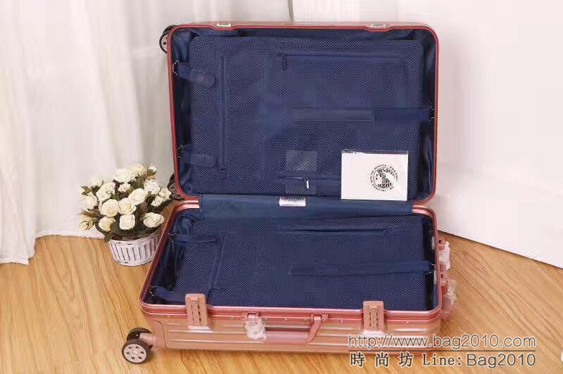 RIMOWA日默瓦 經典款拉杆箱 pc配鋁鎂合金邊框 代工廠生產 靜音萬向輪 無極拉杆拉箱  xbt1074